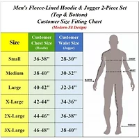 Slim Fit Fleece-Lined Pullover Hoodie & Jogger 2-Piece Set