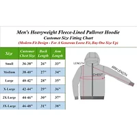 Men's Heavyweight Fleece-Lined Pullover Hoodie Sweater