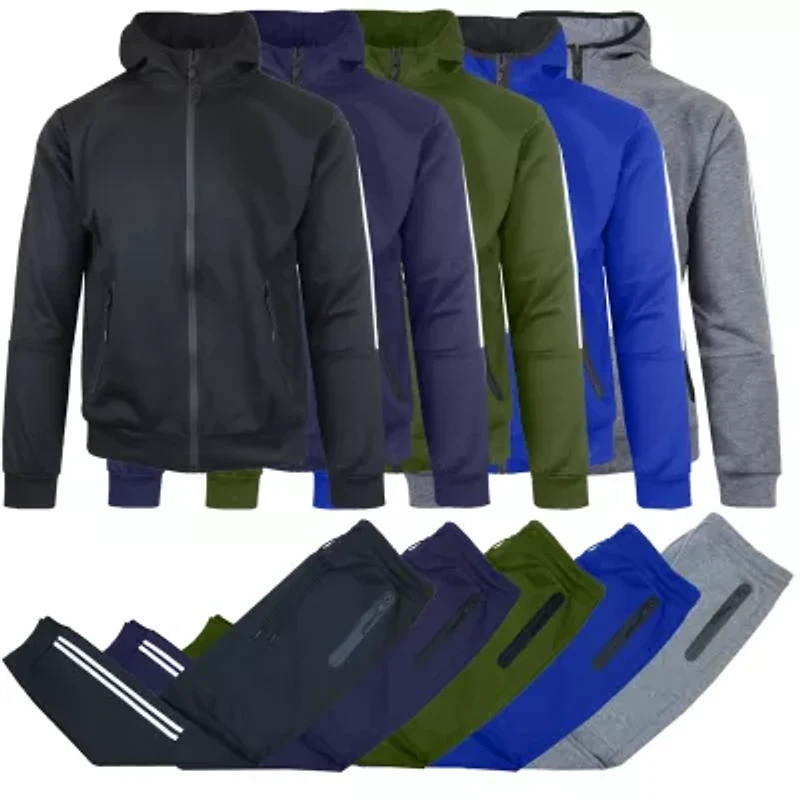 Galaxy by Harvic Men's Tech Fleece Hoodie and Jogger 2 Piece Set