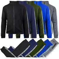 Galaxy by Harvic Men's Tech Fleece Sweatshirt and Jogger 2 Piece Set