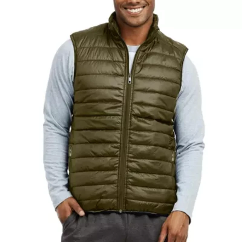 Galaxy Playertees Men's Modern Fit  Packable Midweight Puffer Vest
