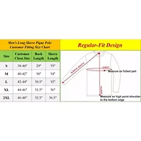 Galaxy Jump Start Men's Modern Fit Long Sleeve Polo Shirt