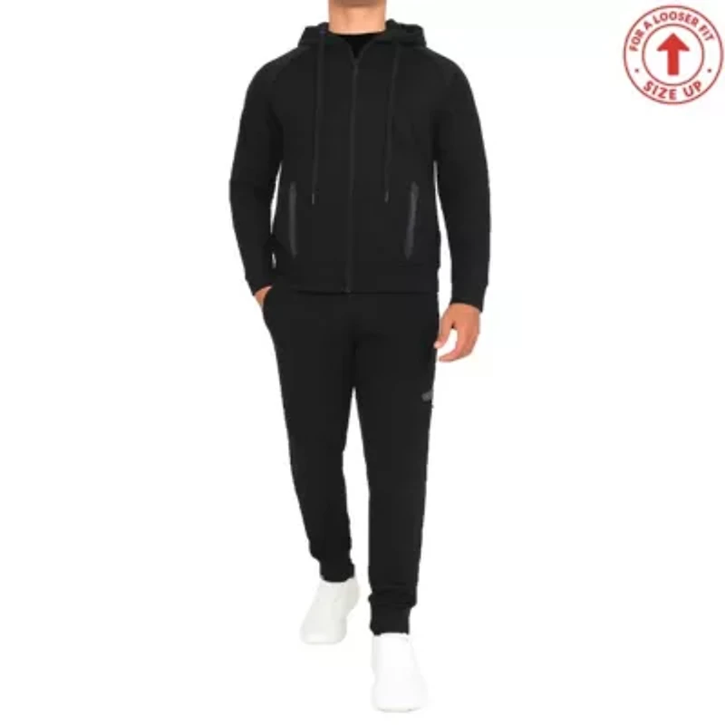Blu Rock Men's Slim Fit Tech Fleece Hoodie & Jogger Set