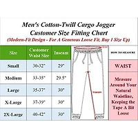 Jump Start Men's Slim Fit  Cotton Flex Stretch Cargo Jogger Pants- 2 Pack