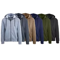 Men's Heavyweight Sherpa Fleece-Lined Full Zip Classic Tech Hoodie