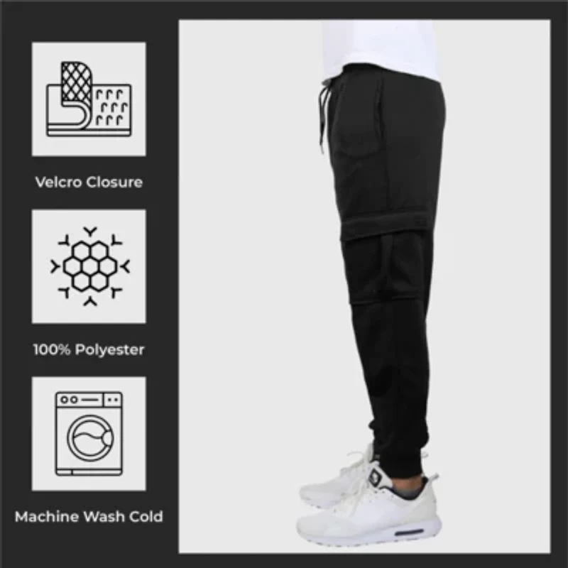 Men's Cargo Pocket Fleece Jogger Sweatpants