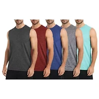 Galaxy Kick Start Gear Men's Moisture-Wicking Wrinkle Free Performance Muscle Tee-2 Pack