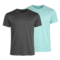 Galaxy Kick Start Gear Men's Short Sleeve Moisture-Wicking Quick Dry Performance Crew Neck Tee-2 Pack