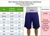 Jump Start Men's 5-Pack Lightweight Breathable Moisture Wicking Mesh Shorts