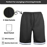 Jump Start Men's 5-Pack Lightweight Breathable Moisture Wicking Mesh Shorts