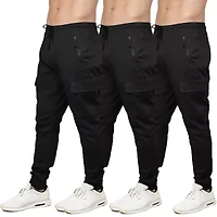 Blu Rock Men's Cotton Flex-Stretch Cargo Jogger- Pack