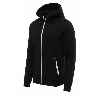Blu Rock Men's Slim Fit Sherpa Fleece-Lined Classic Tech Full Zip Hoodie