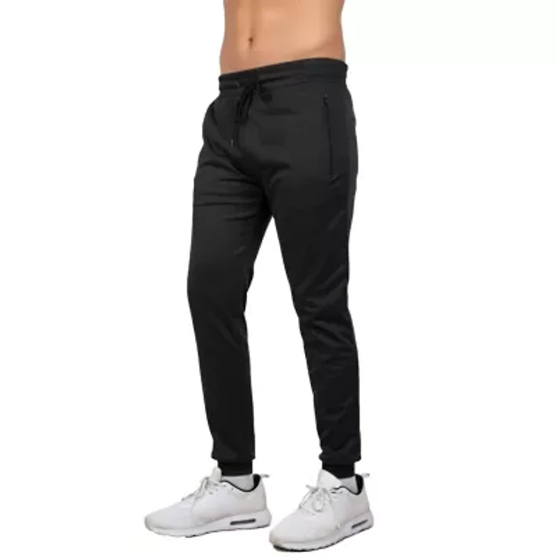 Men's Performance Tech Joggers Sweatpants With Heat Seal Zipper Side Pockets