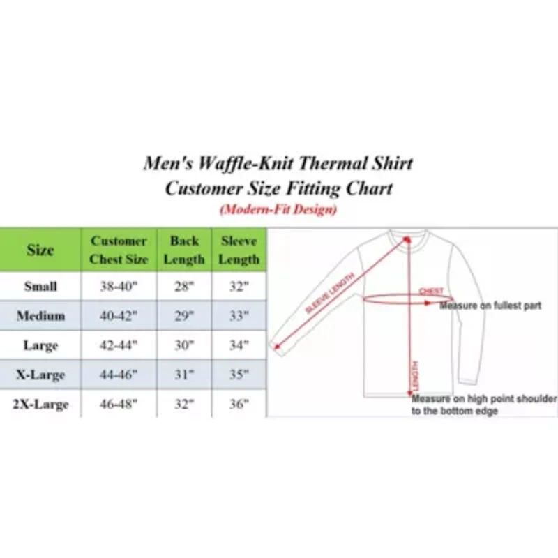 Men's Modern Fit  Waffle-Knit Thermal Henley-5 Pack