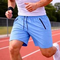 Jump Start Men's Performance Training Shorts With Zipper Pockets-3 Pack