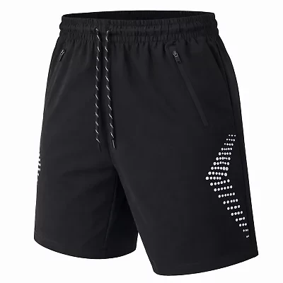 Jump Start Men's Performance Training Shorts With Zipper Pockets