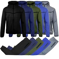 Galaxy by Harvic Men's Tech Fleece Hoodie and Jogger 2 Piece Set