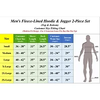 Galaxy By Harvic Men's Modern Fit Fleece-Lined Pullover Hoodie & Jogger 2-Piece Set