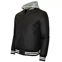 Galaxy Formaker Men's Hooded Varsity Jacket w/ Detachable Hood