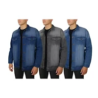 Galaxy Formaker Men's Hooded Varsity Jacket w/ Detachable Hood