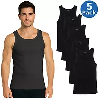 Blu Rock Men's Ribbed Classic Tank Tops – Pack