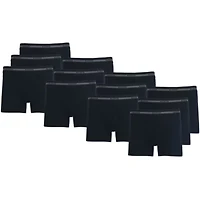 Mens' Cotton Flex Stretch Boxer Briefs-12 Pack