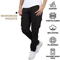 Men's Flex-Stretch Cotton Cargo Pants, 31-Inch Inseam