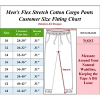Men's Flex-Stretch Cotton Cargo Pants, 31-Inch Inseam