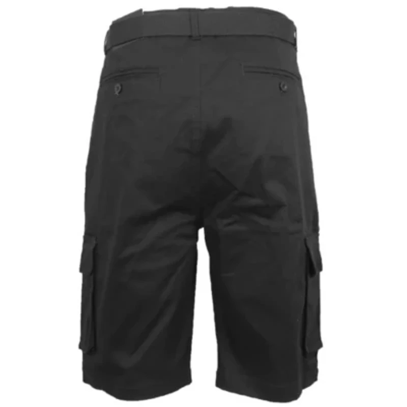 Blu Rock Men's Modern Fit  Cotton Flex Stretch Cargo Shorts With Belt