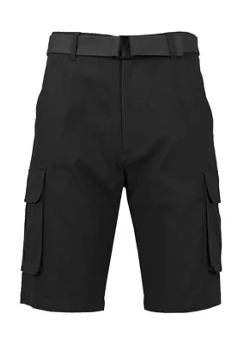 Men's Cotton Flex Stretch Cargo Shorts with Belt