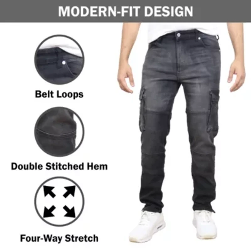 Blue Ice Men's Stretch Cargo Pocket Jeans