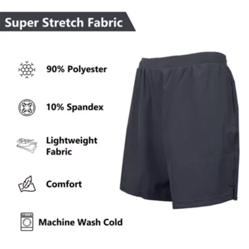 Jump Start Men’s 6-Pocket All Motion Stretch Utility Shorts