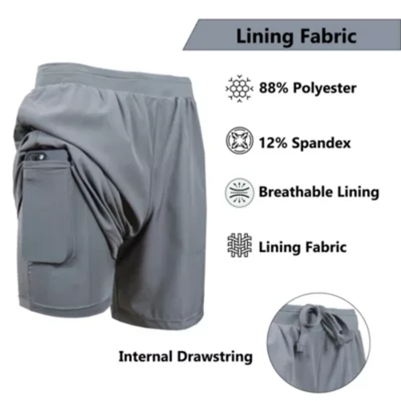 Jump Start Men’s 6-Pocket All Motion Stretch Utility Shorts
