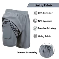 Jump Start Men’s 6-Pocket All Motion Stretch Utility Shorts