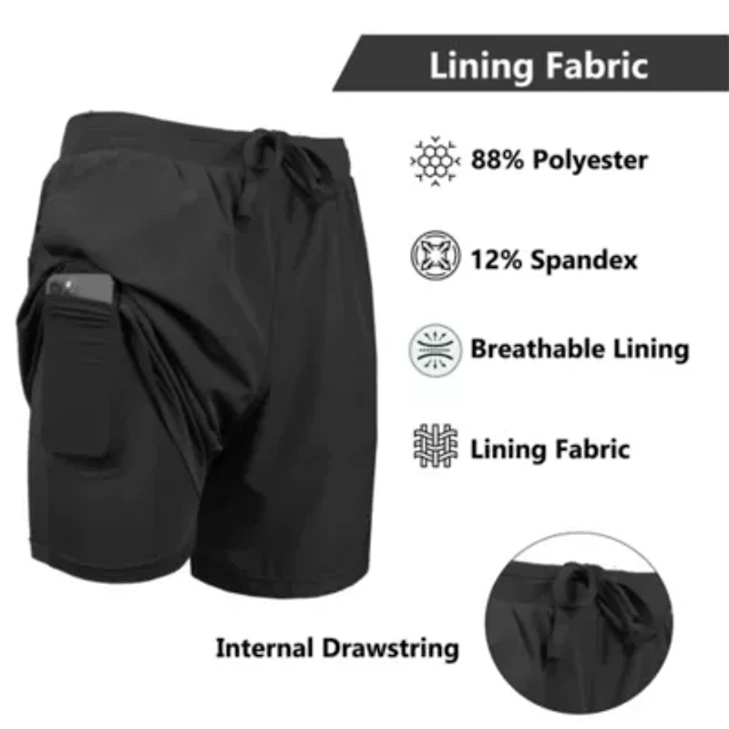Jump Start Men’s 6-Pocket All Motion Stretch Utility Shorts