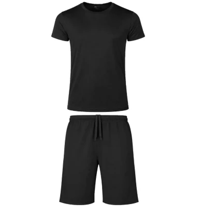 Jump Start Men’s 2 Piece Athletic Tee & Short Active Set