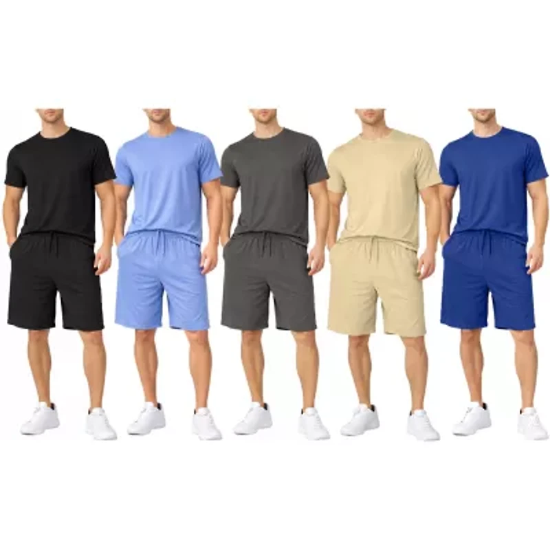 Jump Start Men’s 2 Piece Athletic Tee & Short Active Set