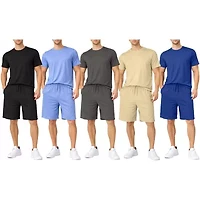 Jump Start Men’s 2 Piece Athletic Tee & Short Active Set
