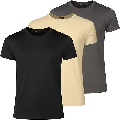 Jump Start Men's Poly Tech Short Sleeve Crew Neck Tee-3 Pack