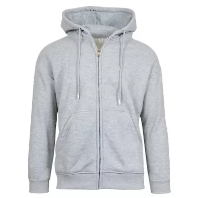 Men's Faux Shearling Lined Full Zip-Up Hoodie Sweatshirt
