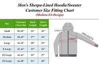 Men's Faux Shearling Lined Full Zip-Up Hoodie Sweatshirt