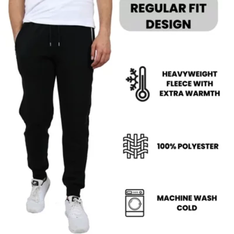 Blue Ice  Men's Fleece-Lined Jogger Sweatpants With Zipper Pockets