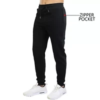 Men's Fleece Jogger Sweatpants With Zipper Side Pockets- 3 Pack