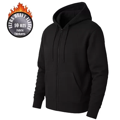 Blue Ice Men's Super Heavyweight Fleece Lined Full-Zip Hoodie