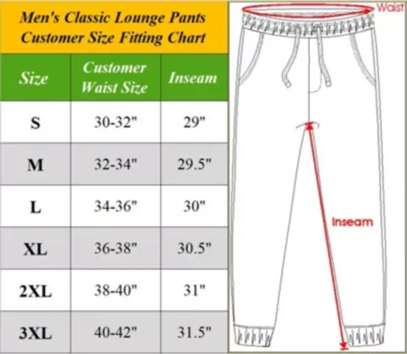 Blue Ice Men's Modern Fit Classic Lounge Pants-5 Pack