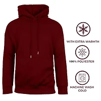 Men's Faux Shearling Lined Pullover Hoodie Sweatshirt