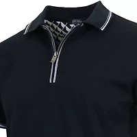 Galaxy By Harvic Men’s Modern Fit Polo Shirt with Zip Placket