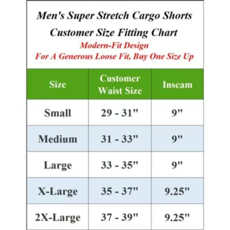 Galaxy By Harvic Men’s Slim Fit Super Flex Stretch Cargo Jogger Shorts