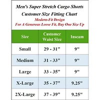Galaxy By Harvic Men’s Slim Fit Super Flex Stretch Cargo Jogger Shorts