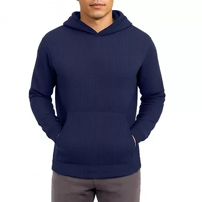 Blue Ice Men's Waffle Knit Thermal Pullover Hoodie